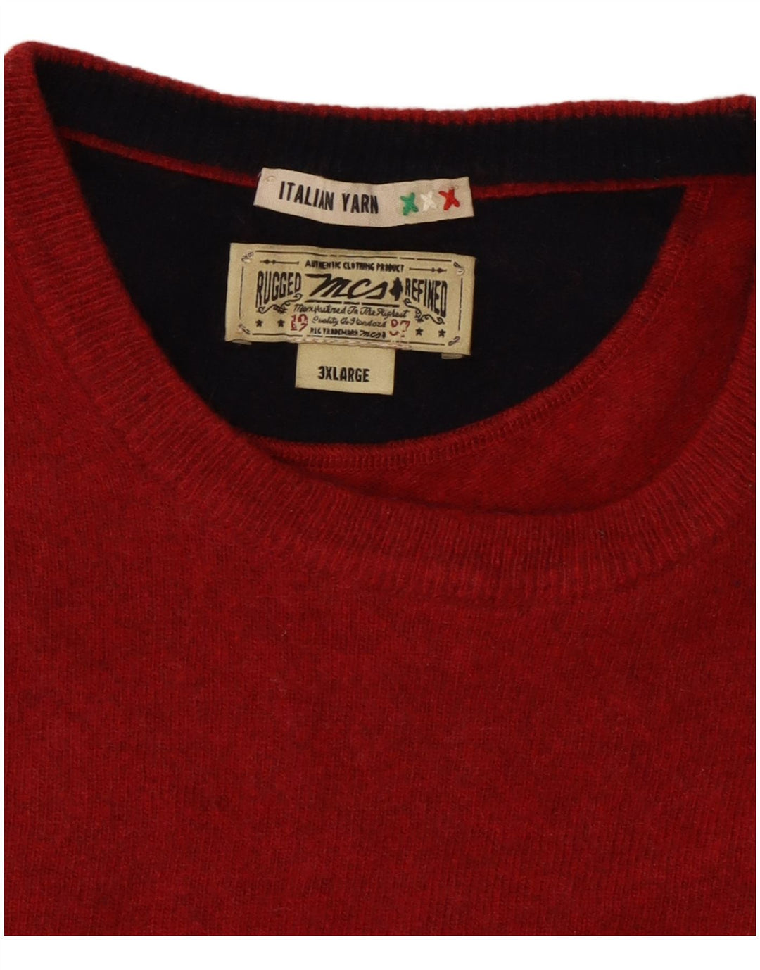MARLBORO CLASSICS Maglione maglione girocollo da uomo 3XL rosso