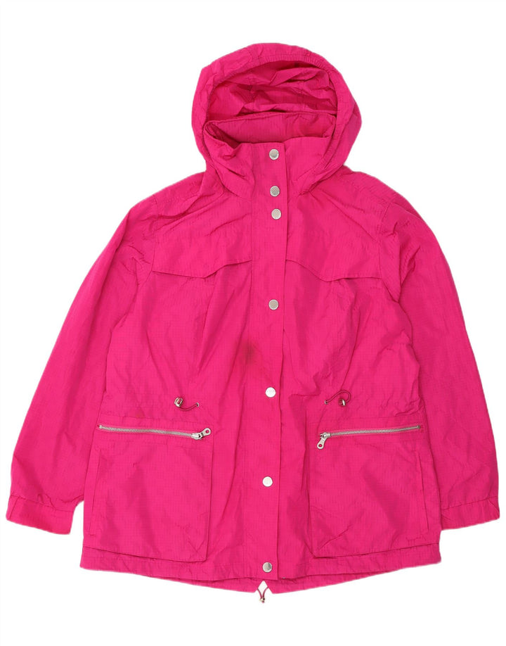 Giacca antipioggia con cappuccio da donna Marks & Spencer UK 18 XL poliestere rosa