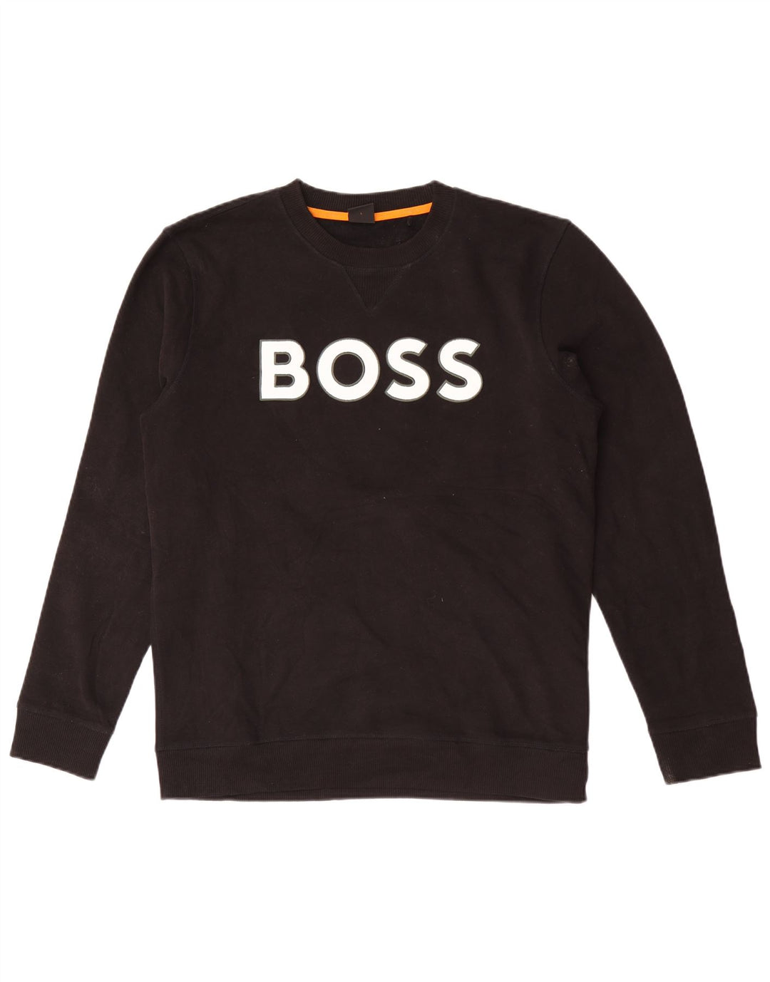 Hugo Boss Felpa grafica da uomo Maglione grande cotone nero