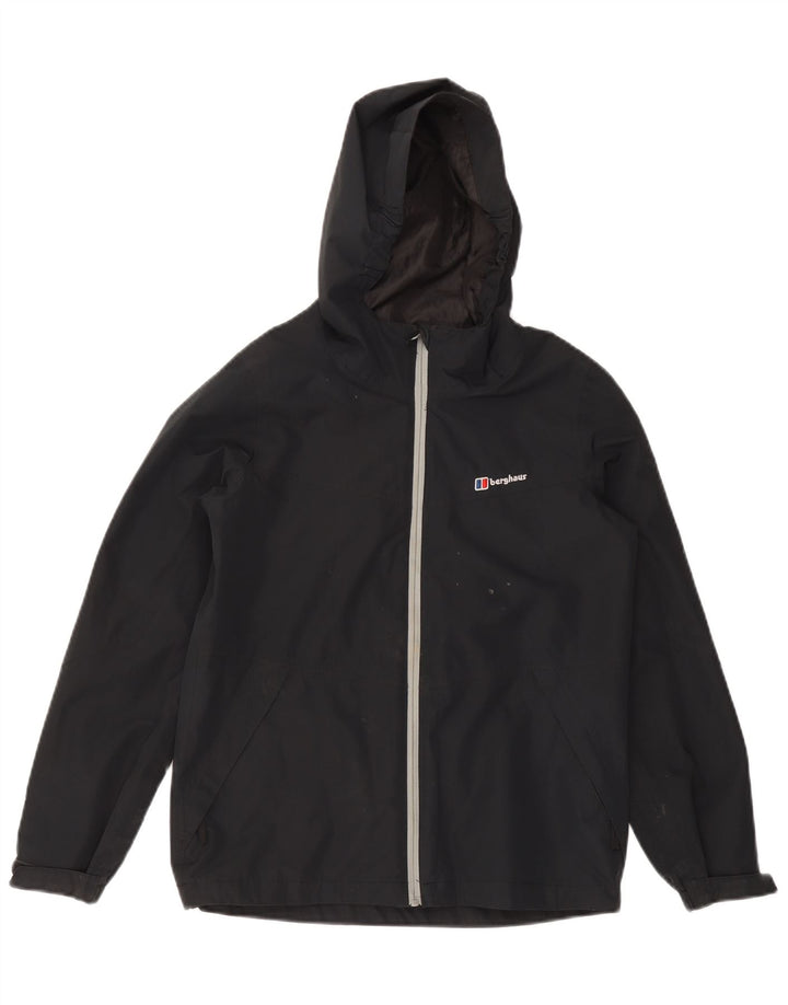 Giacca antipioggia con cappuccio per ragazzi BERGHAUS 11-12 anni in poliestere blu navy