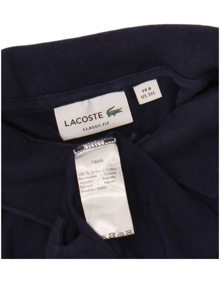 Polo LACOSTE da uomo vestibilità classica taglia 8 3XL cotone blu navy