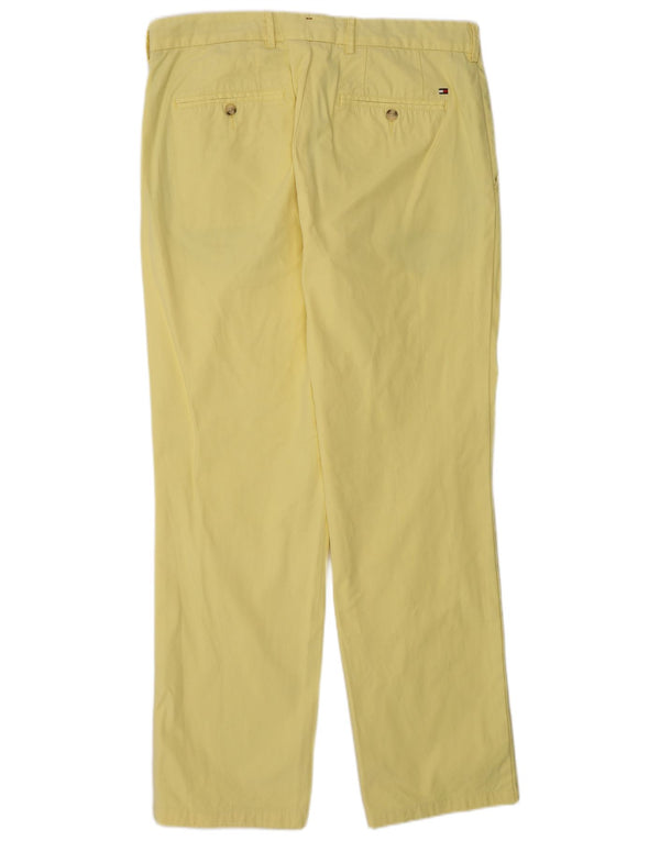 Tommy Hilfiger Mens Straight Chino Trousers W34 L32 Yellow Cotton