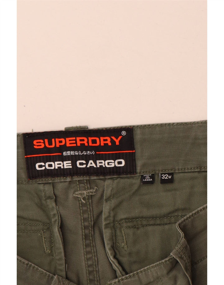 Pantaloncini cargo da uomo Superdry W32 cotone kaki medio