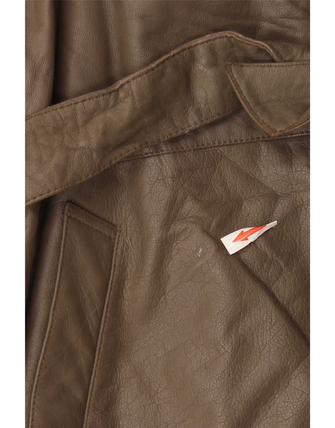 Giacca in pelle vintage da uomo IT 56 3XL Marrone