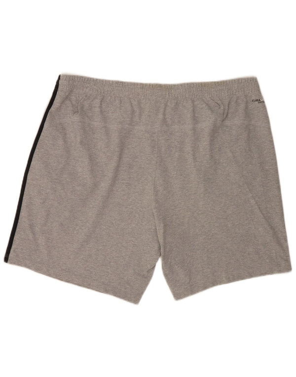 Pantaloncini sportivi Adidas Climalite da uomo 2XL Cotone chiazzato grigio