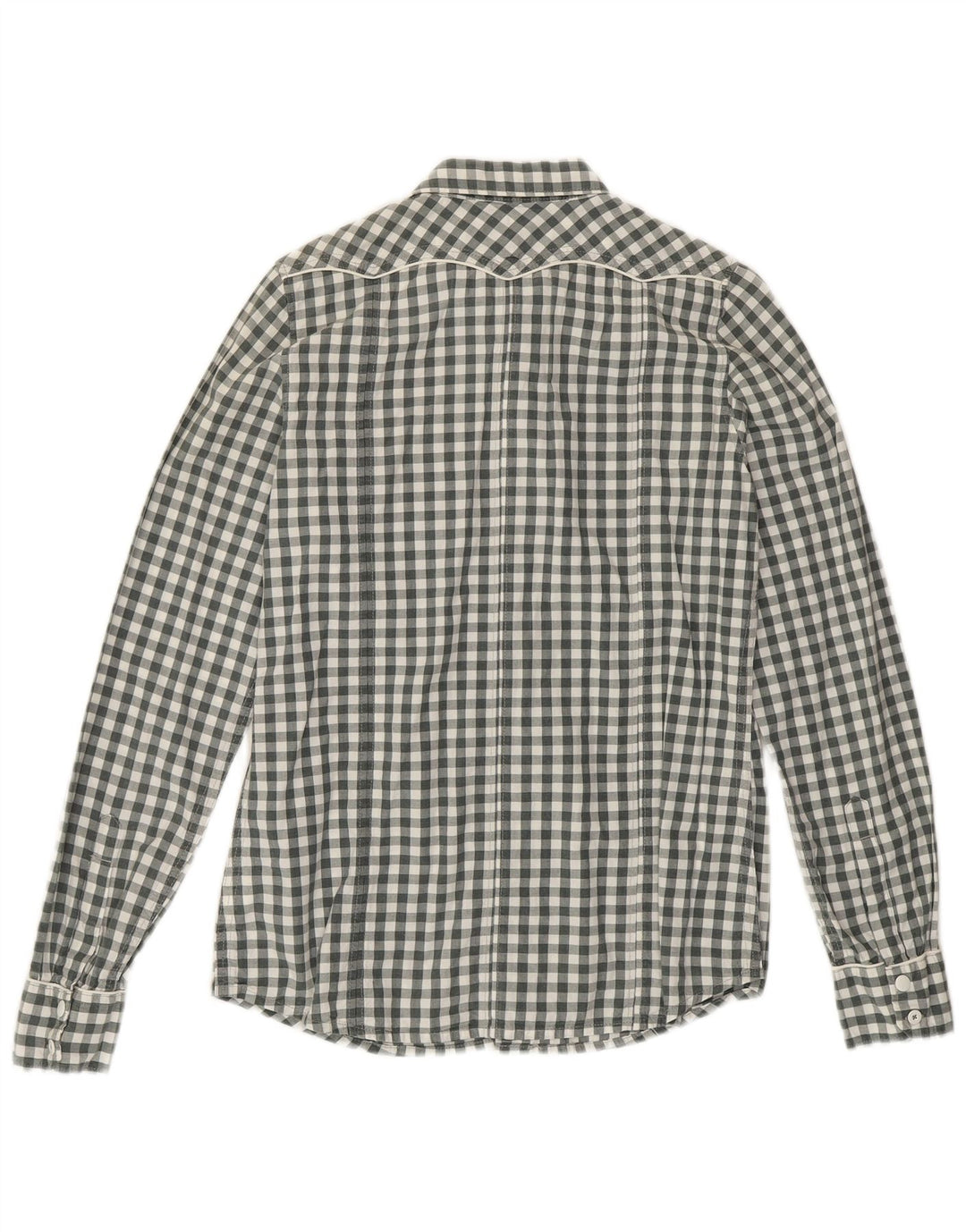 Camicia grafica per ragazzi G-STAR 14-15 anni in cotone a quadretti grigio medio