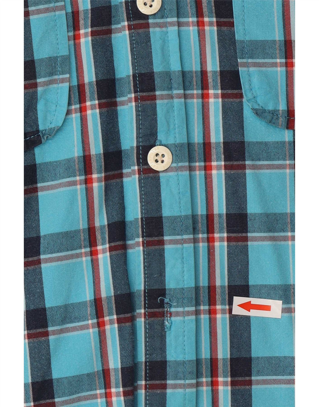 CAT Camicia da uomo con cappuccio grande in cotone a quadri blu