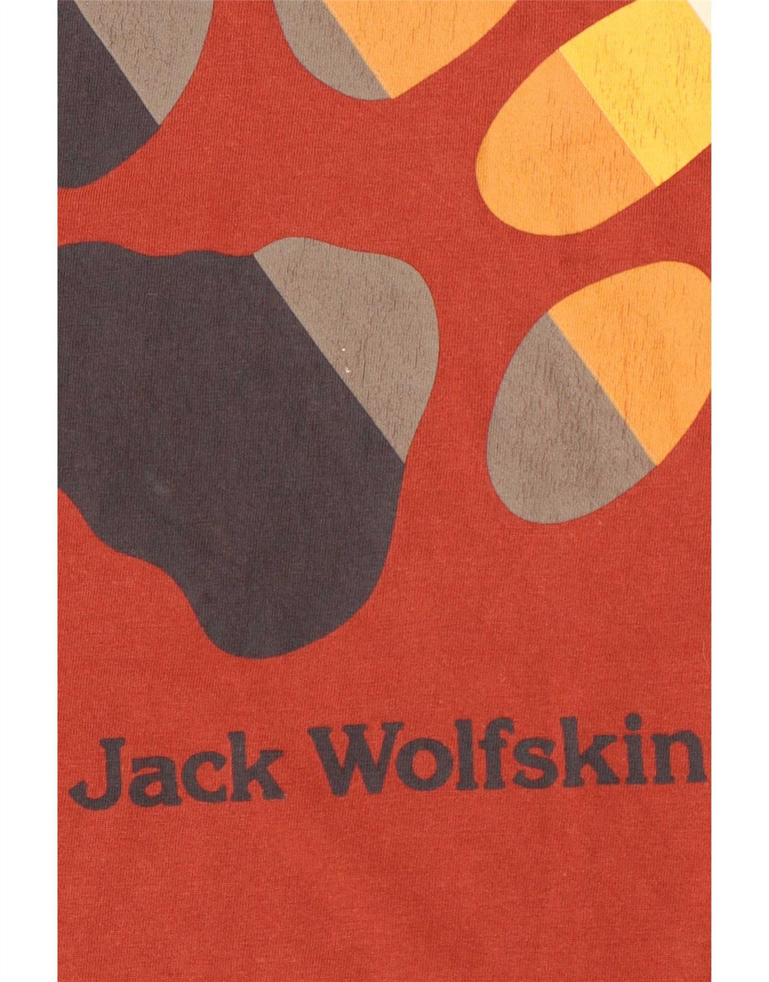 T-shirt grafica da uomo Jack Wolfskin Top in cotone rosso medio