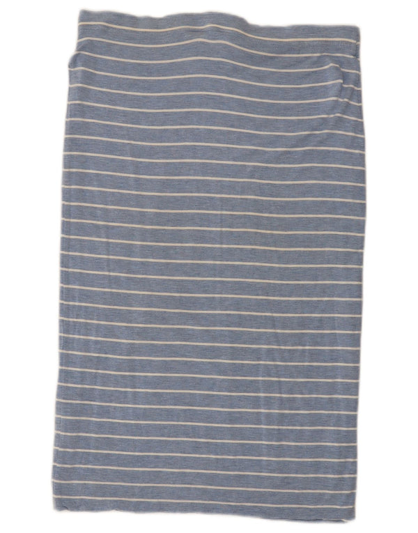 Gonna dritta da donna Joules UK 12 media W32 viscosa a righe blu