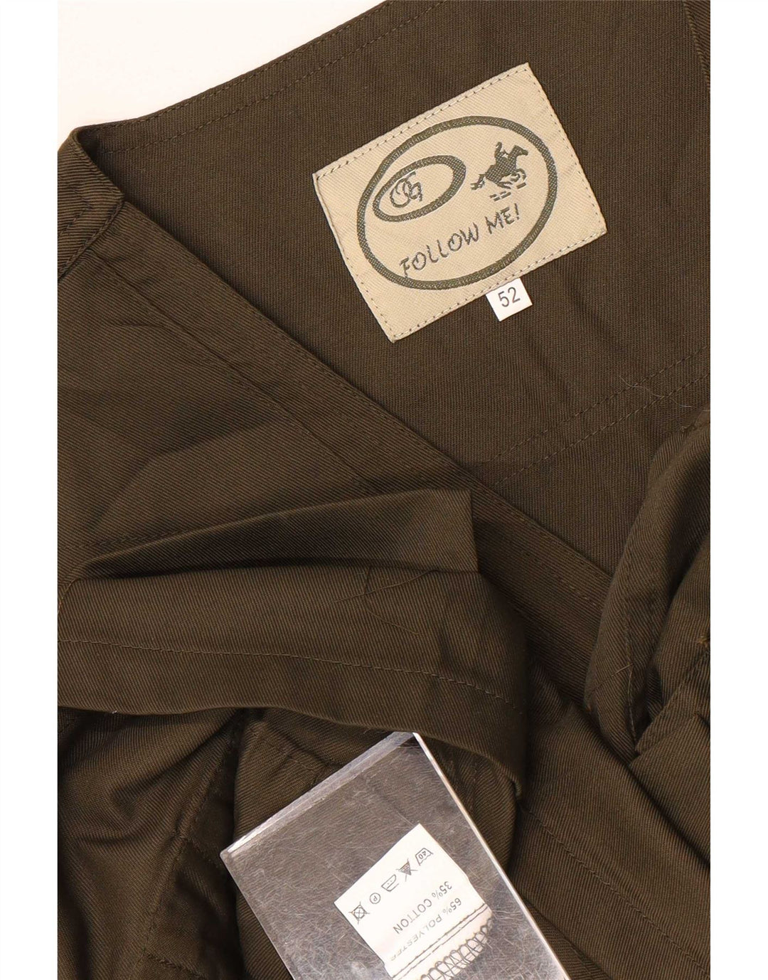 Gilet pratico da uomo vintage IT 52 XL poliestere kaki