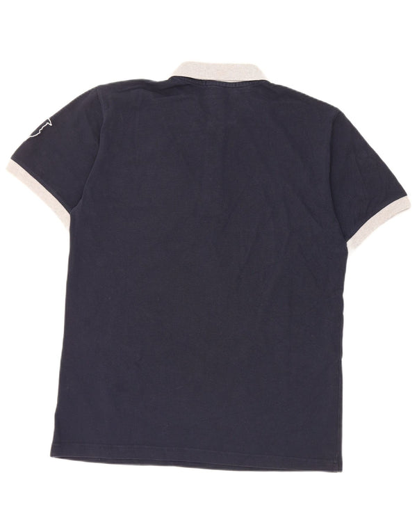 Polo Rugby Uomo Trussardi Jeans Large in Cotone Blu Navy