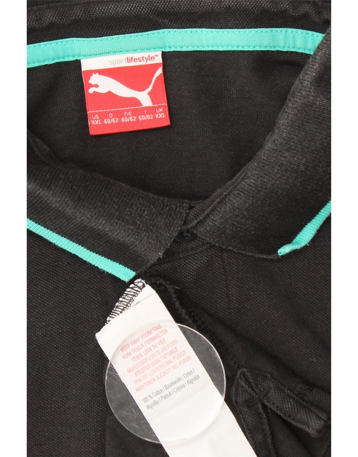 Polo PUMA da uomo 2XL in cotone nero