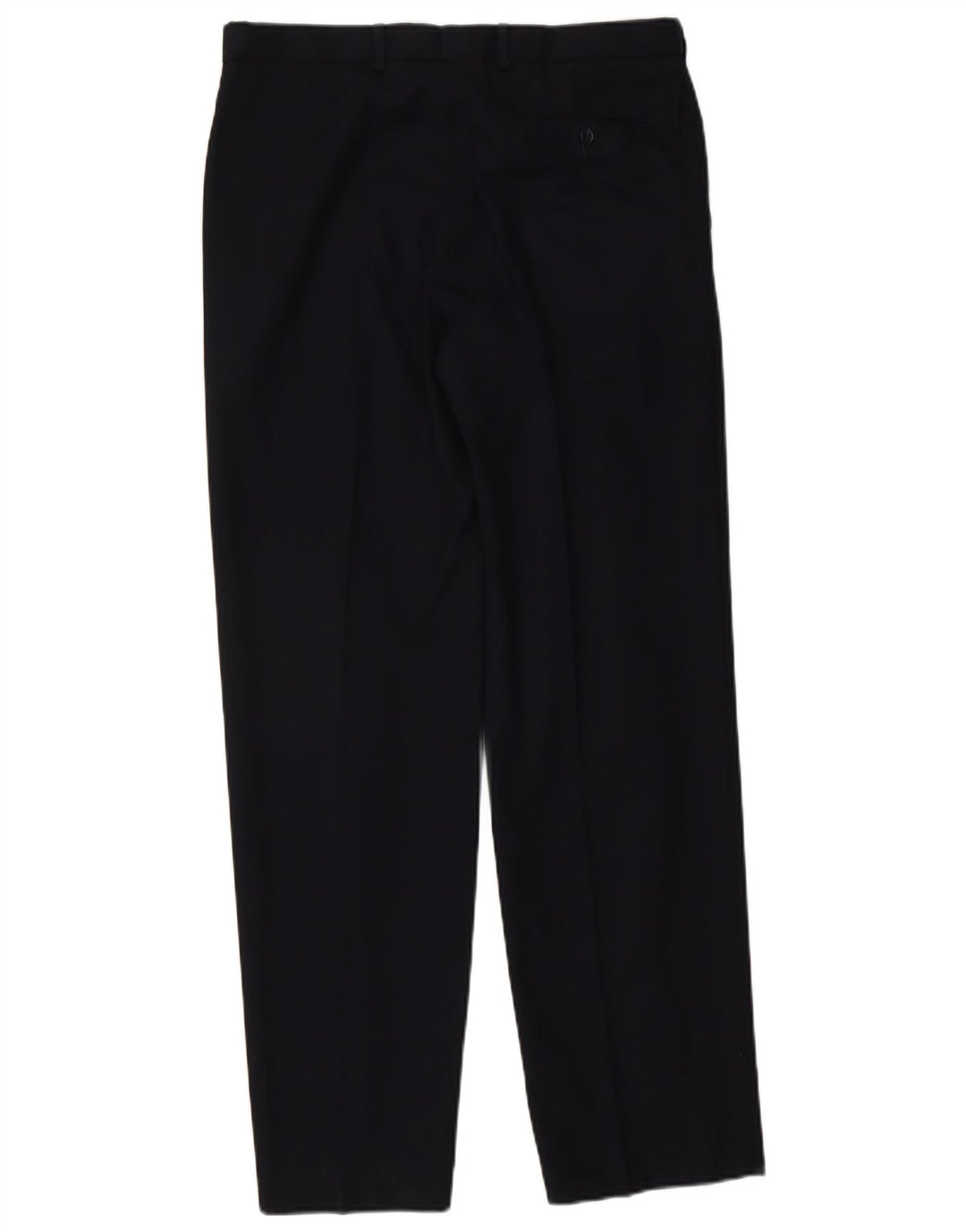 Pantaloni da completo da uomo Marks & Spencer con vestibilità regolare e pegged W34 L33 Blu Navy