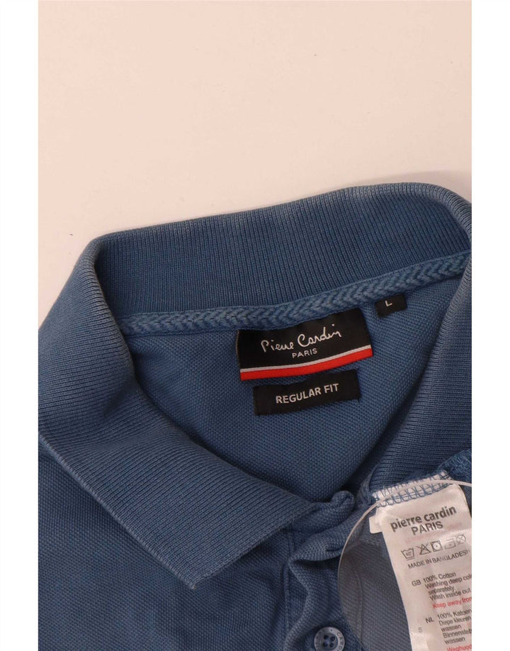 Polo da uomo Regular Fit Pierre Cardin, taglia grande, in cotone blu