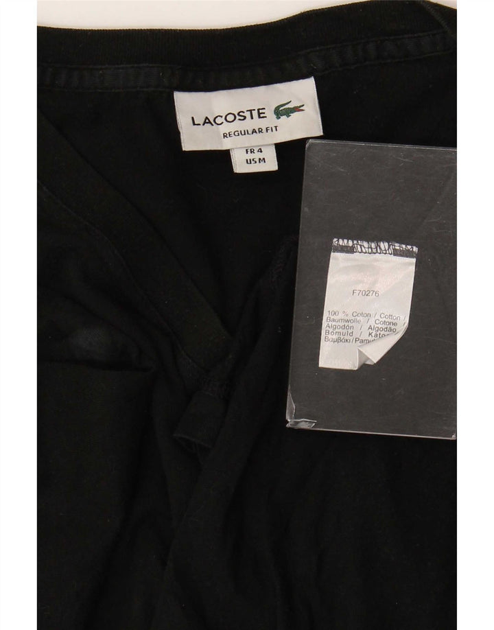 T-shirt da uomo vestibilità regolare Lacoste taglia 4 media cotone nero
