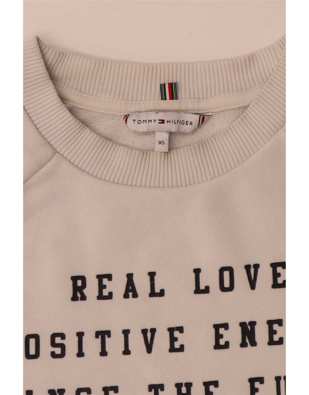 Felpa grafica da uomo Tommy Hilfiger Jumper XS bianco sporco