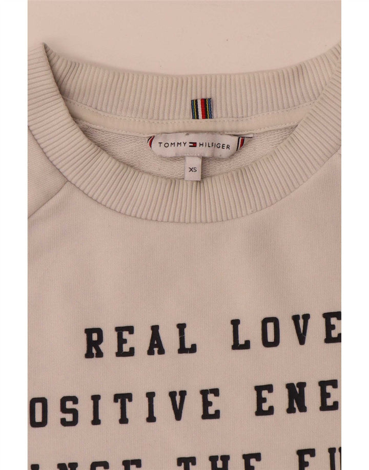 Felpa grafica da uomo Tommy Hilfiger Jumper XS bianco sporco