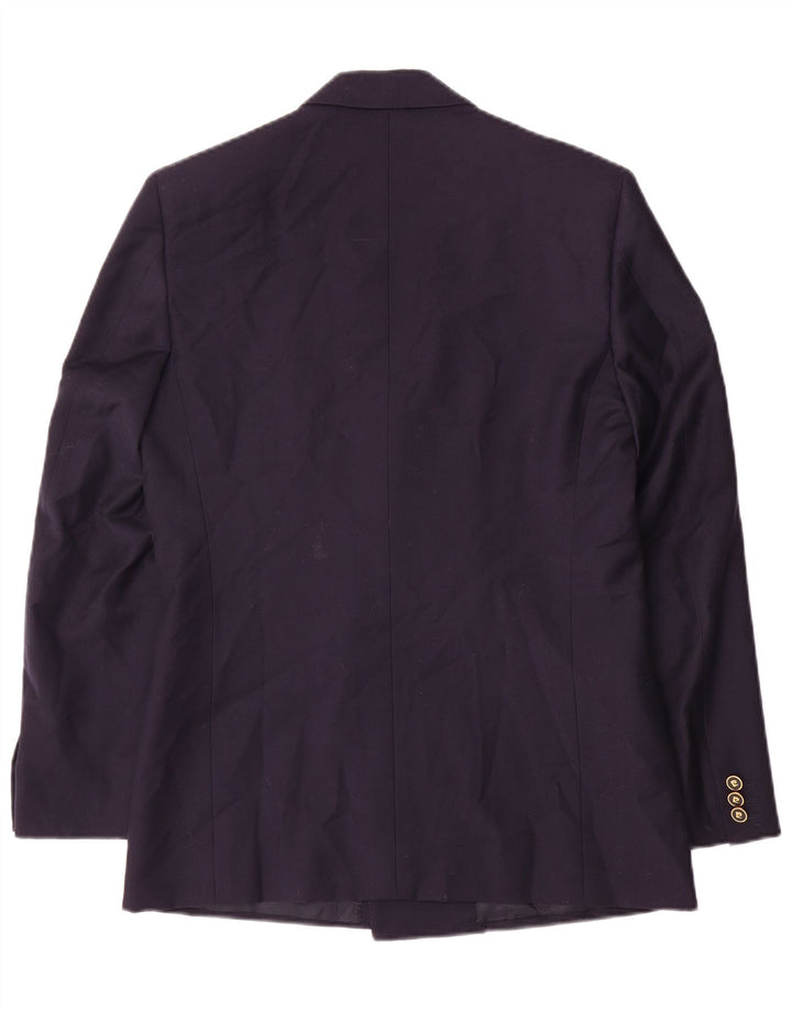 Giacca blazer doppiopetto da uomo Pierre Cardin IT 46 piccola in lana blu navy