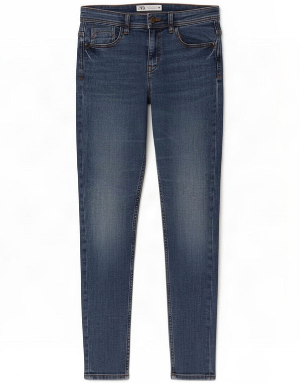 Zara Womens Skinny Jeans EU 38 Small W28 L25 Blue Cotton