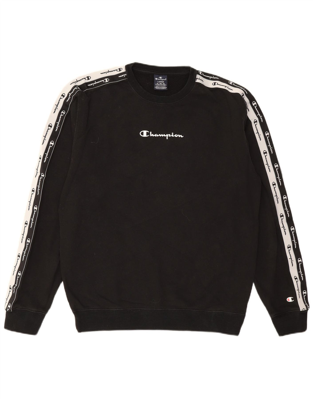 CHAMPION Felpa grafica da uomo Maglione grande cotone nero