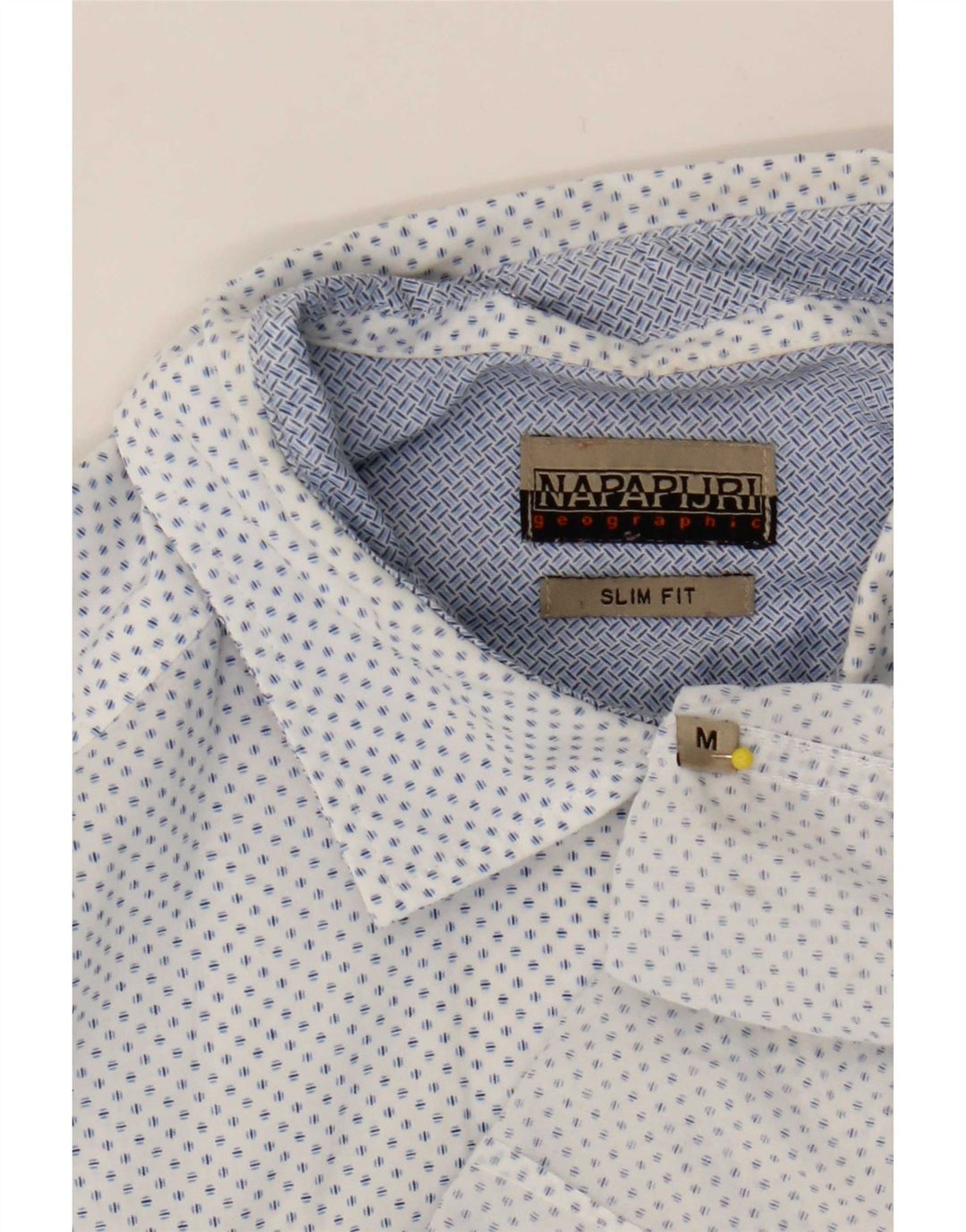 Camicia slim fit da uomo Napapijri bianco medio maculato