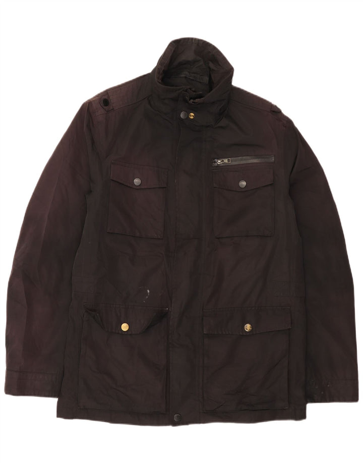 Giacca utility da uomo Marks & Spencer UK 38 poliestere nero medio
