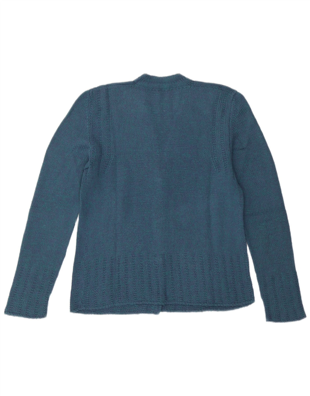 Maglione cardigan da donna vintage UK 12 blu medio