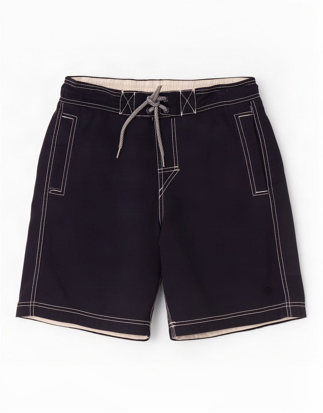 Pantaloncini da bagno da uomo Fat Face piccoli in cotone blu navy
