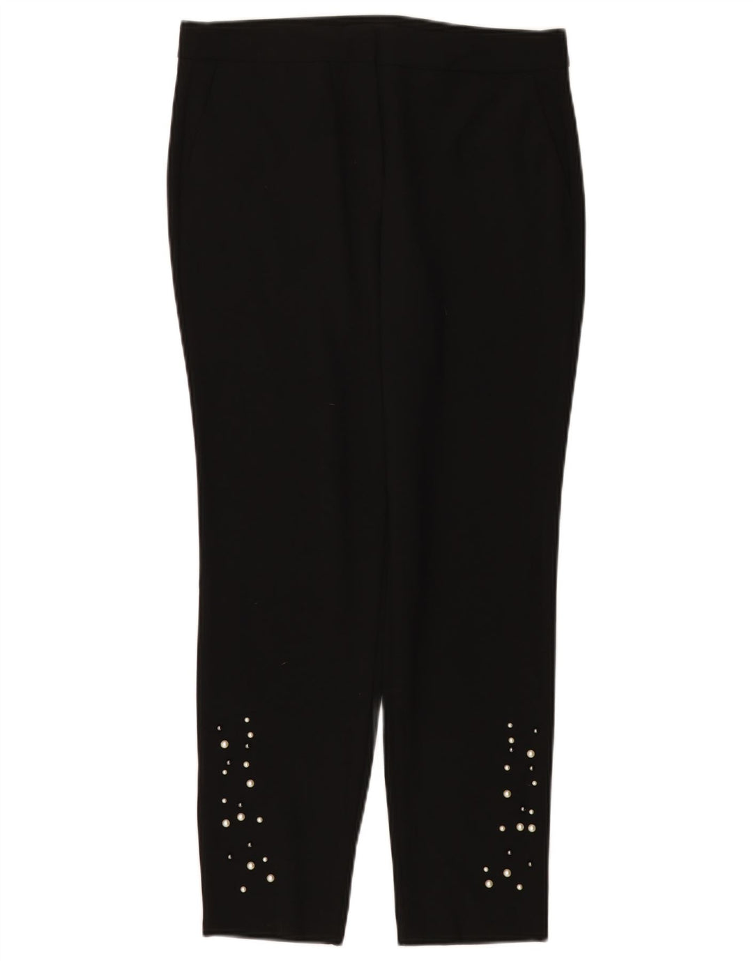 Pantaloni chino slim da donna Zara piccoli W26 L27 poliestere nero