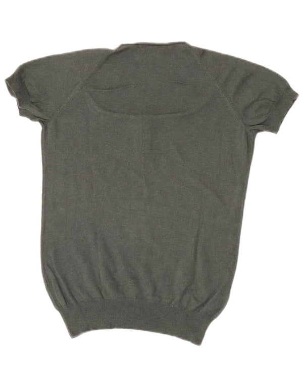 Massimo Dutti Maglione da donna con scollo a barchetta UK 10 Small Khaki