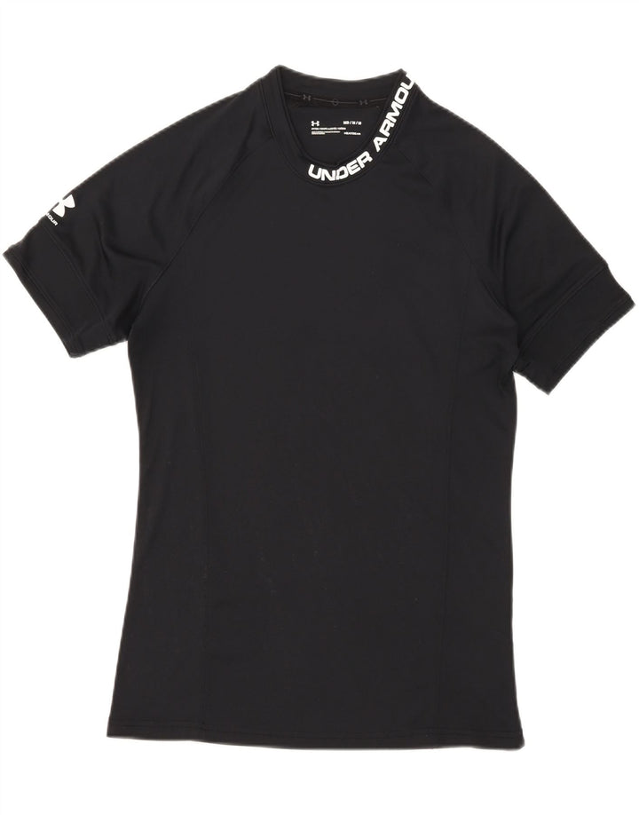 T-shirt grafica da uomo Under Armour Heat Gear Top in poliestere nero medio