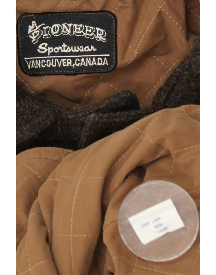 Cappotto da uomo Pioneer in lana screziata marrone medio