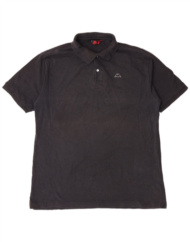 KAPPA Mens Polo Shirt 2XL Black Cotton