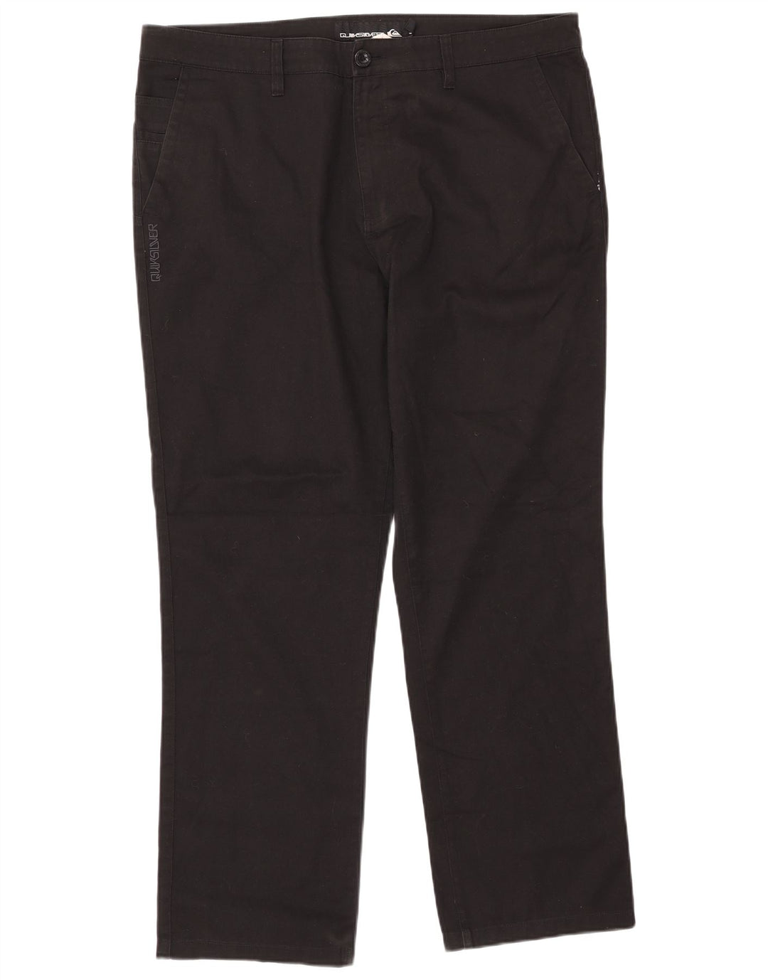 Pantaloni chino dritti da uomo QUIKSILVER W38 L31 poliestere nero
