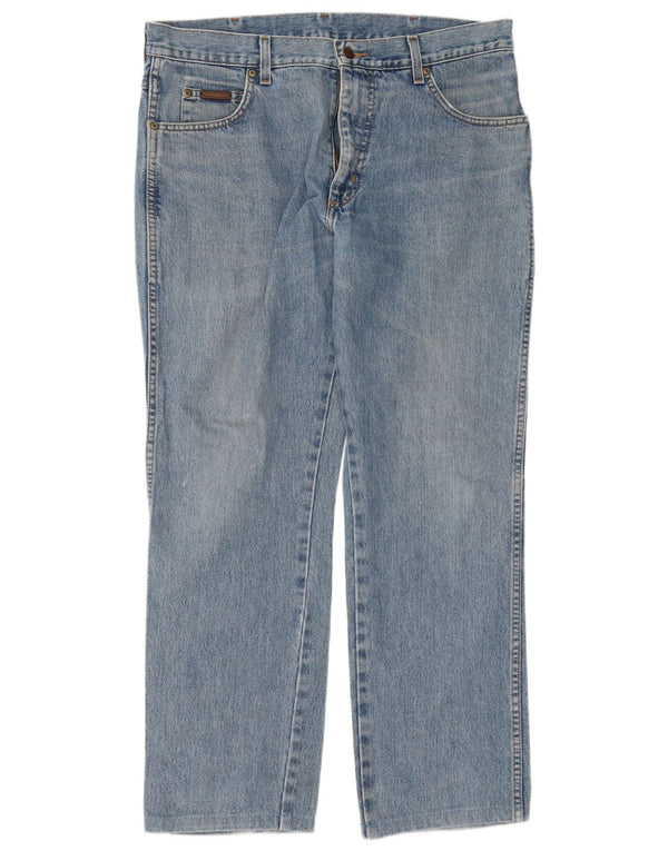 Jeans dritti da uomo Wrangler Texas W35 L29 cotone blu