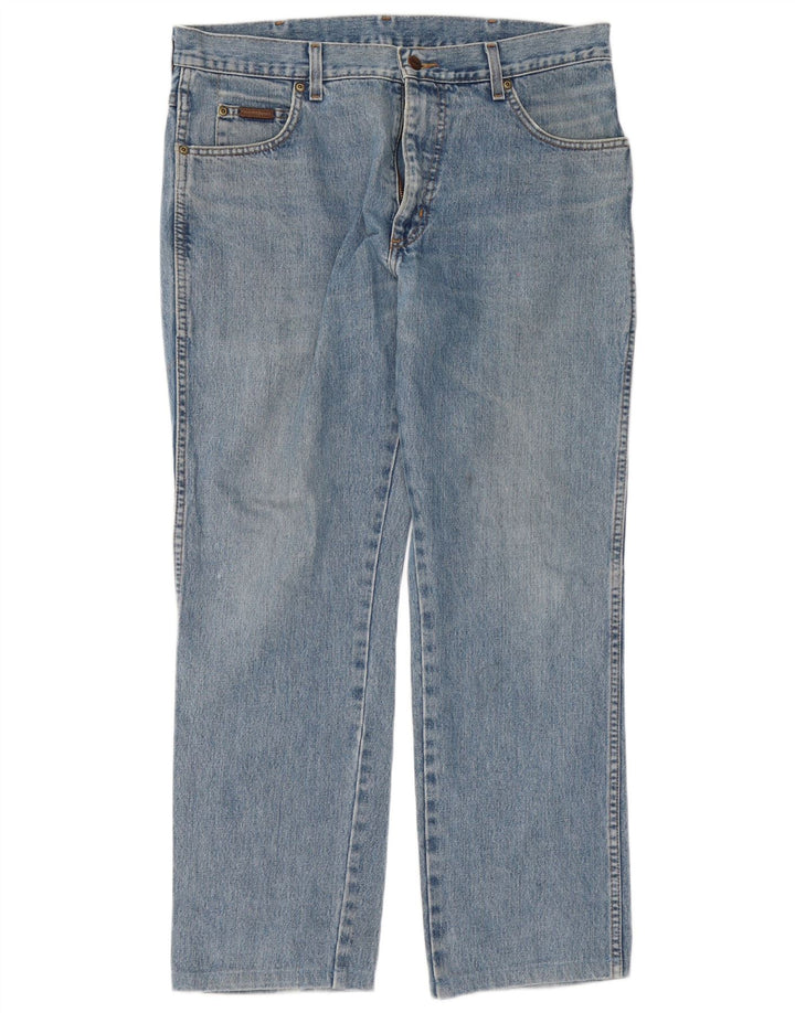 Jeans dritti da uomo Wrangler Texas W35 L29 cotone blu