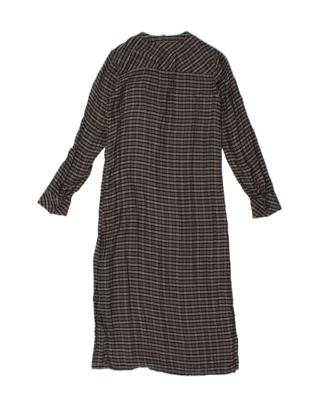 BENETTON Womens Pullover Shirt Dress UK 6 XS Grey Check Modal Vintage Benetton and Second-Hand Benetton from Messina Hembry 