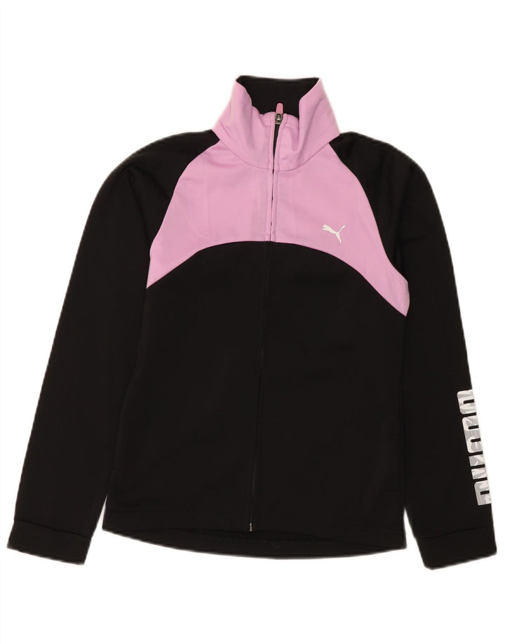 Giacca da ginnastica grafica per ragazze Puma 11-12 anni Colorblock nera