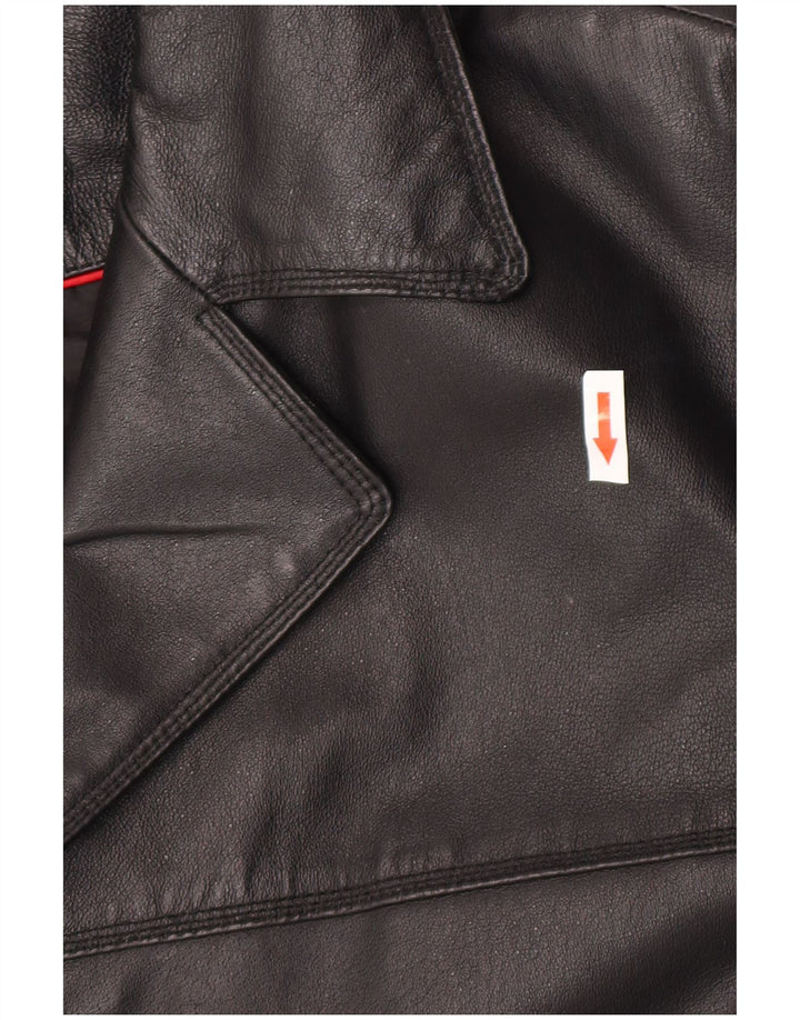 Giacca in pelle vintage da uomo IT 52 XL in pelle nera