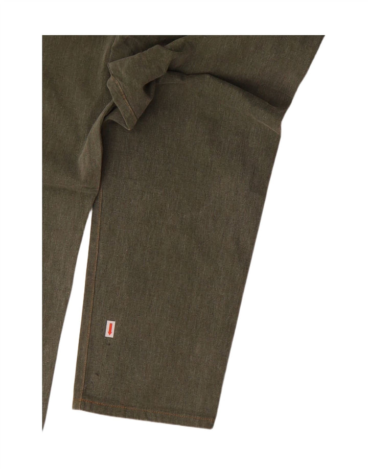 COTTON BELT Mens Cropped Jeans W33 L25 Khaki Cotton Vintage Cotton Belt and Second-Hand Cotton Belt from Messina Hembry 