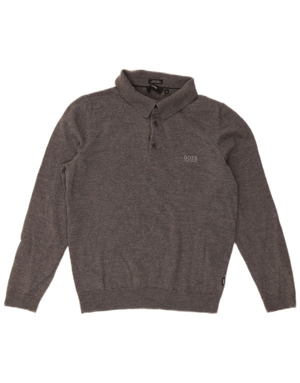 Maglione Hugo Boss da ragazzo con collo alto 12-13 anni grigio medio chiazzato