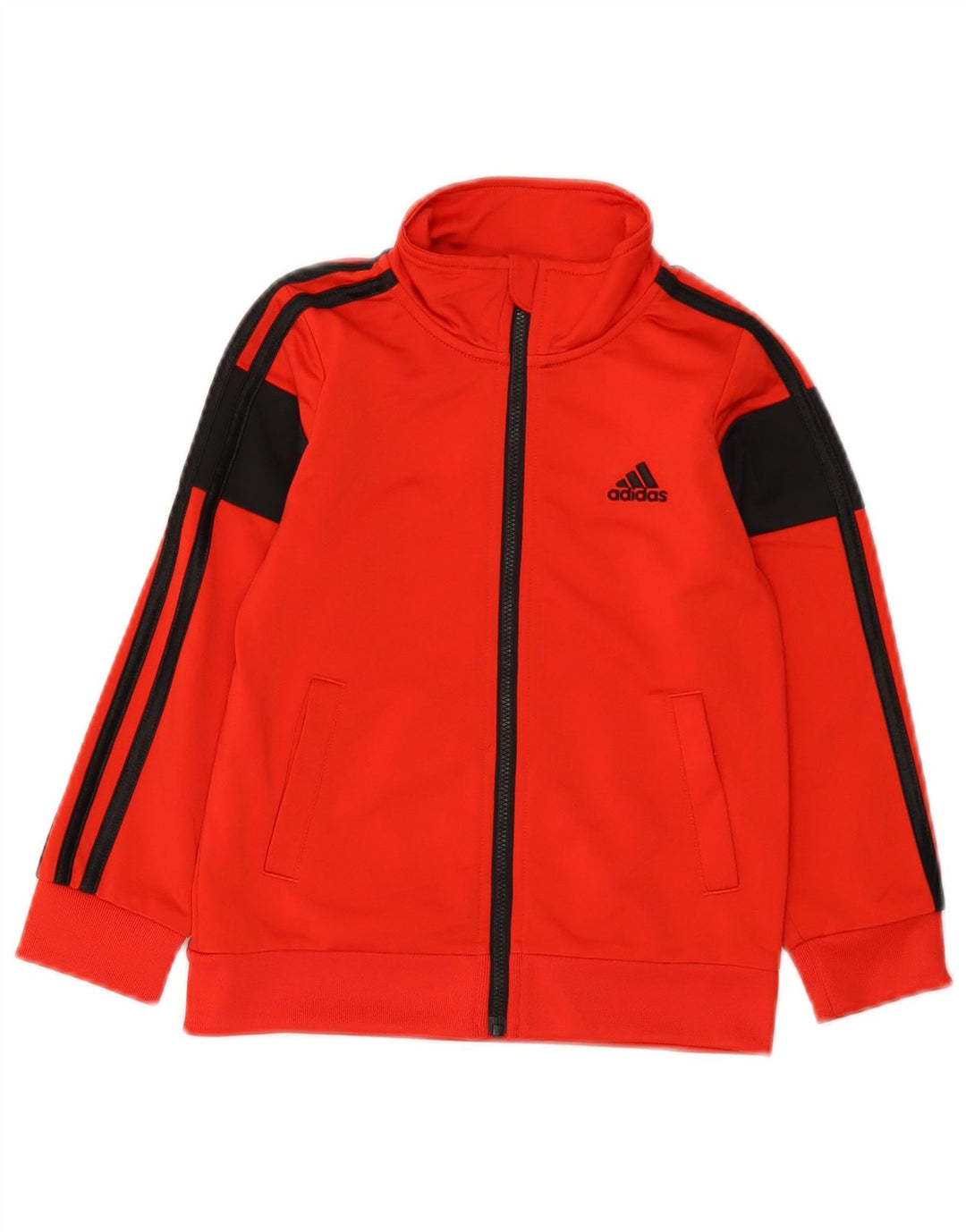 Giacca da tuta da ragazzo Adidas 4-5 anni in poliestere color block rosso