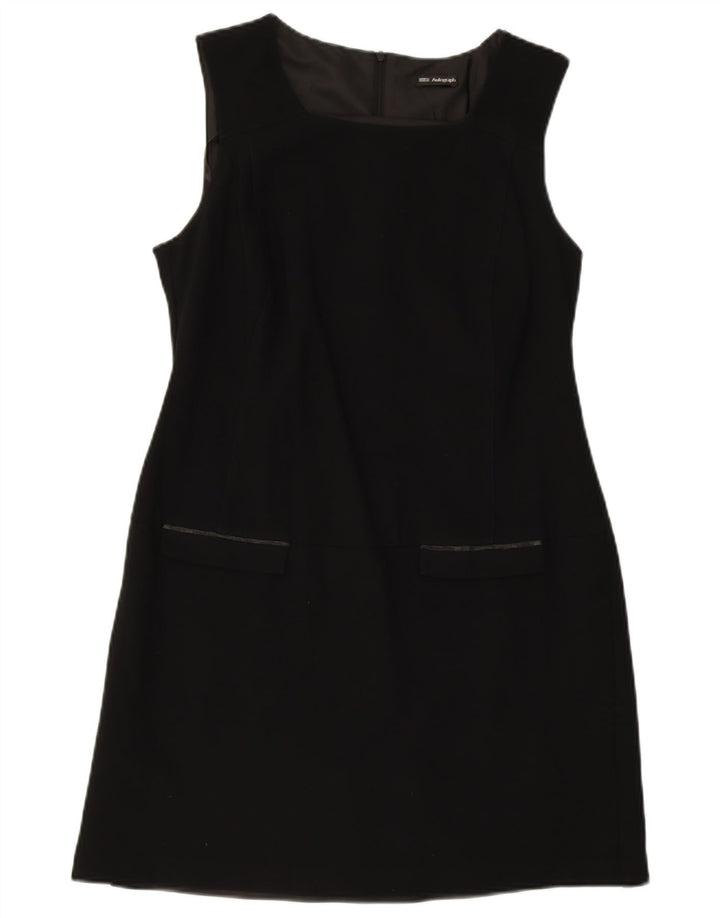 Abito tubino senza maniche autografo da donna Marks & Spencer UK 14 medio nero