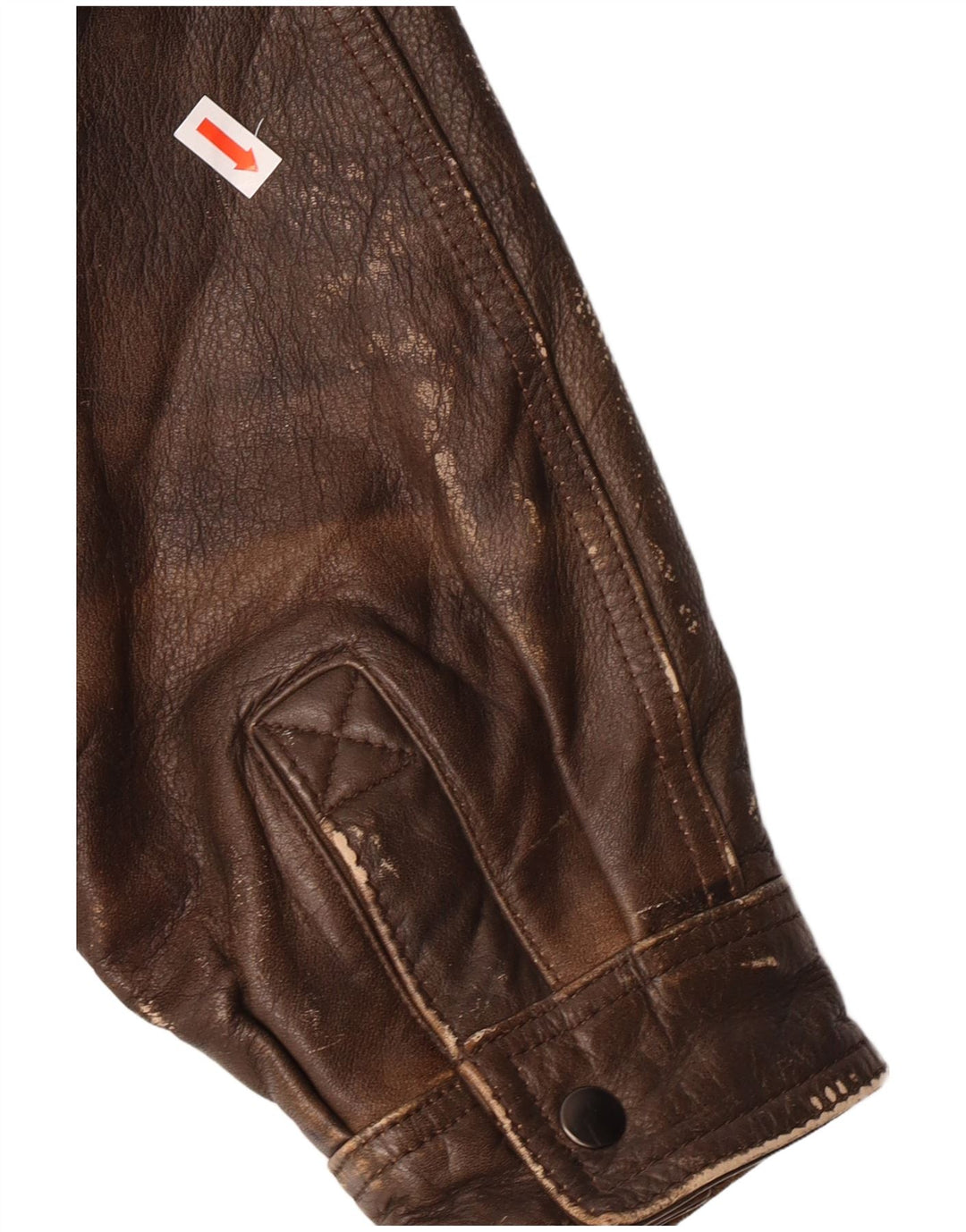 Giacca in pelle da uomo Harajuku Mother UK 40 grande in pelle marrone