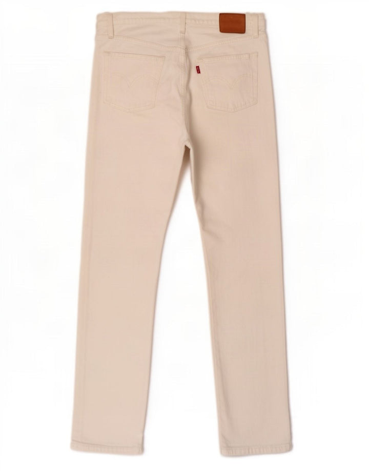 Jeans dritti da uomo Levi's W29 L28 cotone bianco