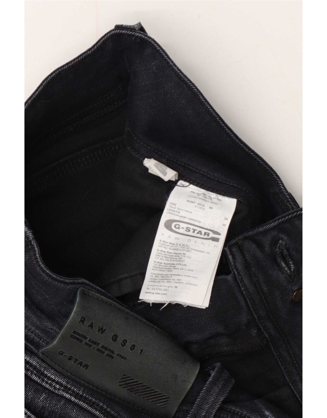 Jeans slim da donna G-Star W25 L30 cotone nero