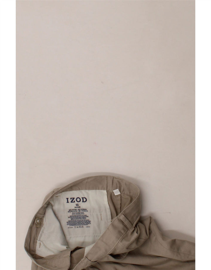 IZOD Boys Regular Chino Shorts 15-16 Years W28 Beige Cotton Vintage Izod and Second-Hand Izod from Messina Hembry 