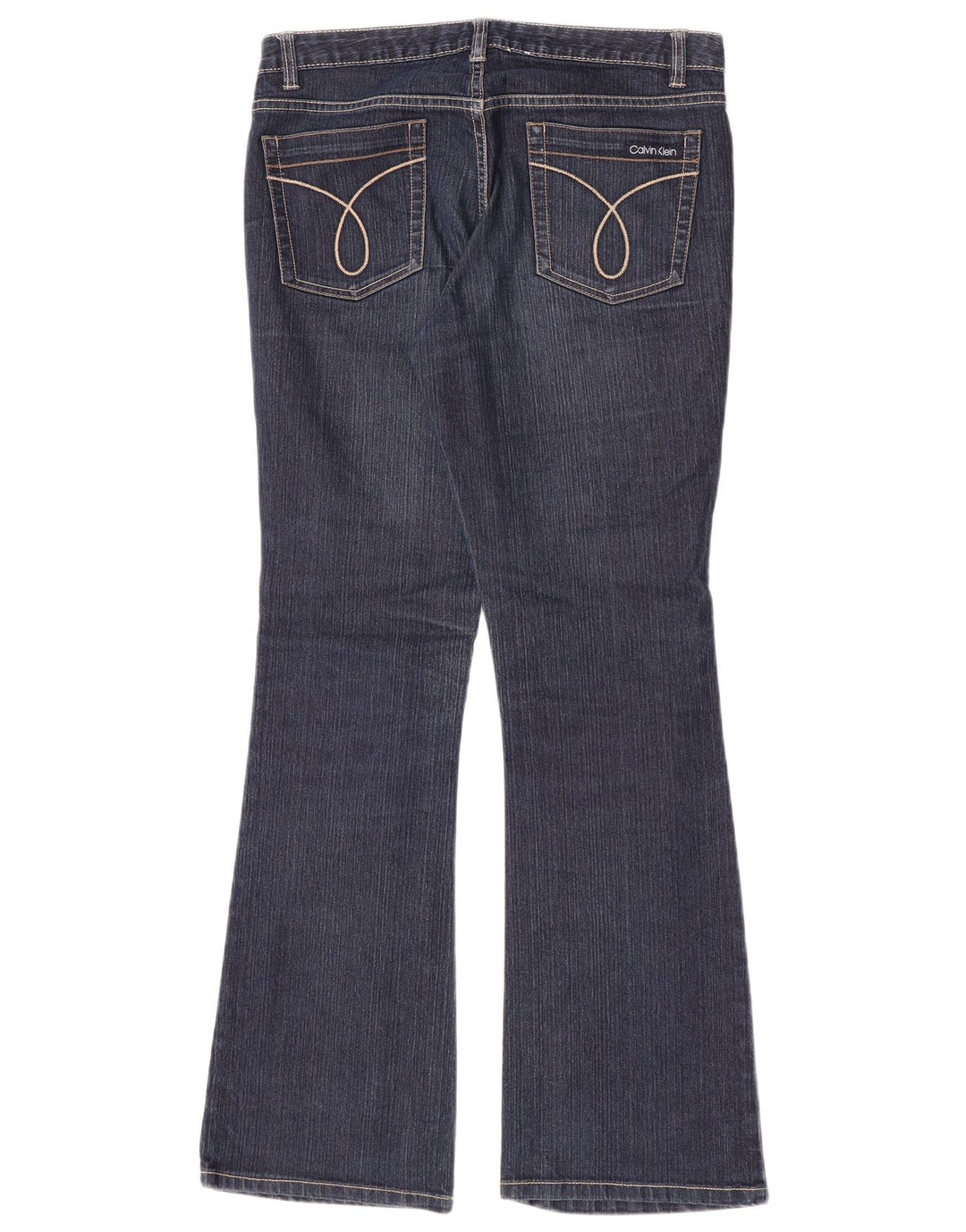Jeans svasati da donna Calvin Klein US 8 Medium W30 L31 Cotone blu navy