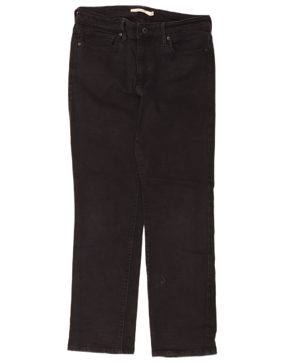 Jeans dritti Levi's 714 da donna W29 L30 cotone nero
