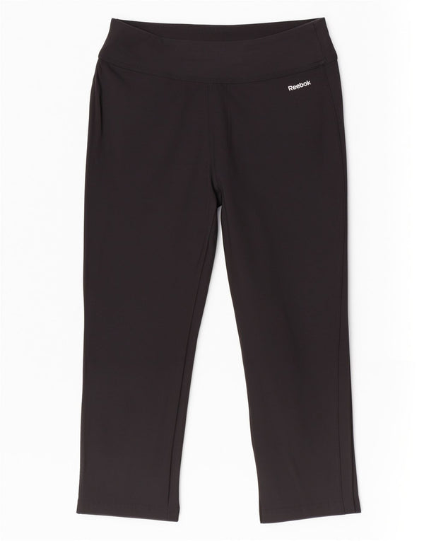 Pantaloni da tuta Reebok Capri da donna UK 12 medi neri